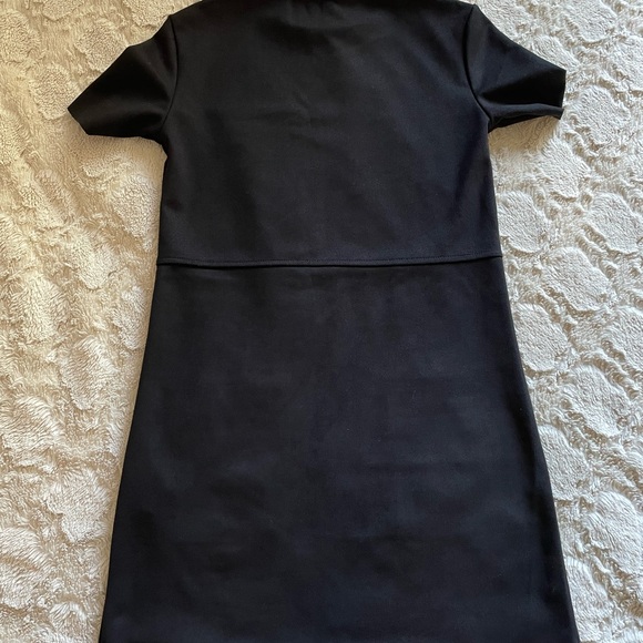Zara Black Faux Suede Dress, NWT! size XS. - Picture 2 of 5